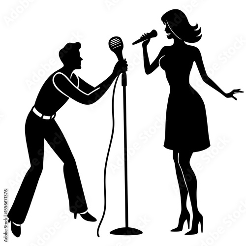 rock singer with microphone