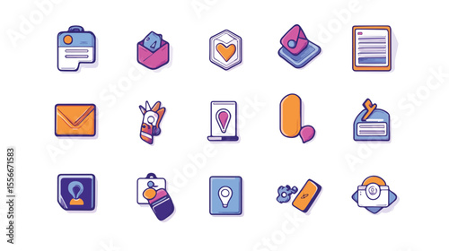 Digital Marketing Line Icons Vector Illustration
