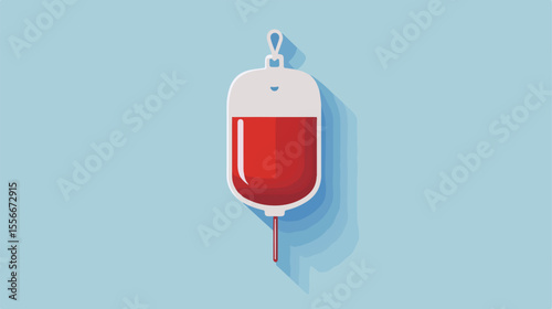 Blood Donation Bag Vector Illustration