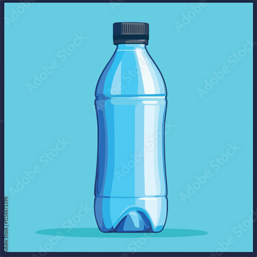 Hydrate with Drink Water Bottle Vector Illustration