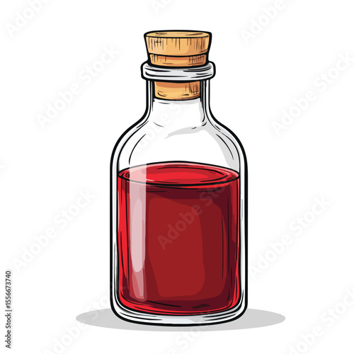 Colorful Drug Syrup Cartoon Vector Illustration