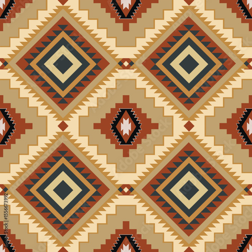 ์Native American pattern geometric ethnic pattern,pixel pattern seamless vector illustration African geometric Aztec decor, design for bandana print woven carpet background wallpaper blanket clothing.