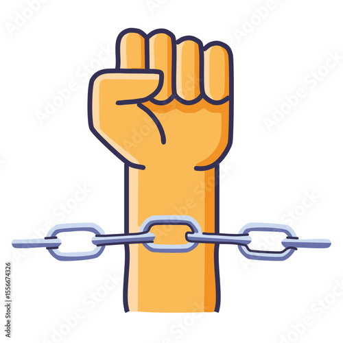 Power Fist Breaking Chains Icon
