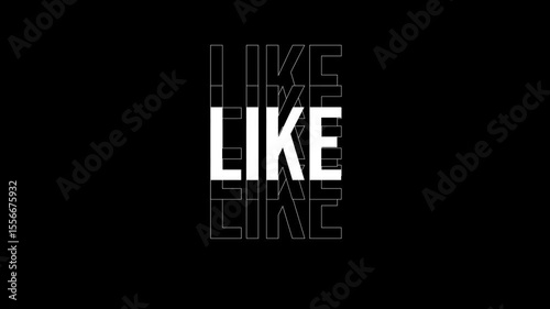 Dynamic Like Text Animation Social Media Template