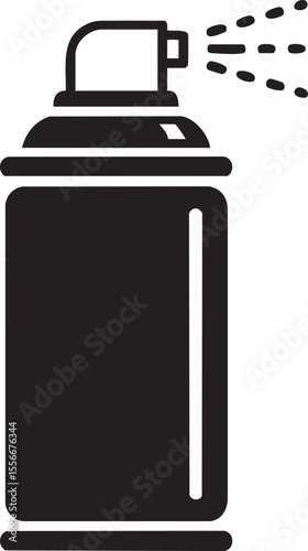  Shaving Foam Can Black Silhouette Icon