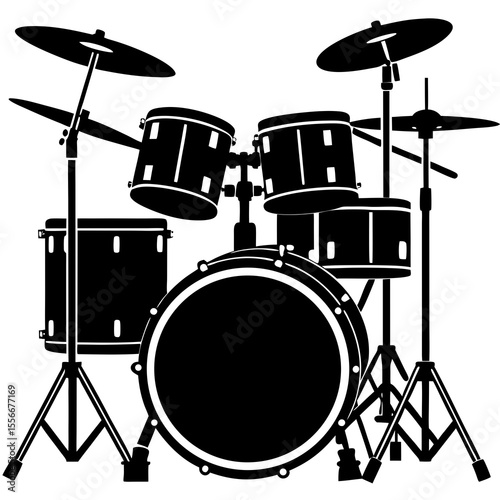drum set isolated on white