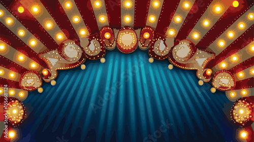 Colorful Entertainment Carnival Funfair Banner Vector Illustration