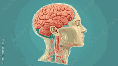 Epilepsy Seizure Profile Flat Vector Illustration