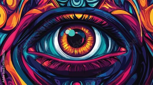 Human Eye Isolated Icon Vector Illustration