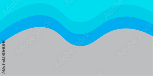  abstract design featuring layered blue wave shapes against a gray background. A contemporaryPerfect for modern graphic projects emphasizing simplicity,