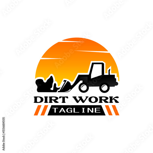 Bulldozer vehicle vector isolated shovel machine illustration shovel machine skid bucket heavy excavator construction transport.
