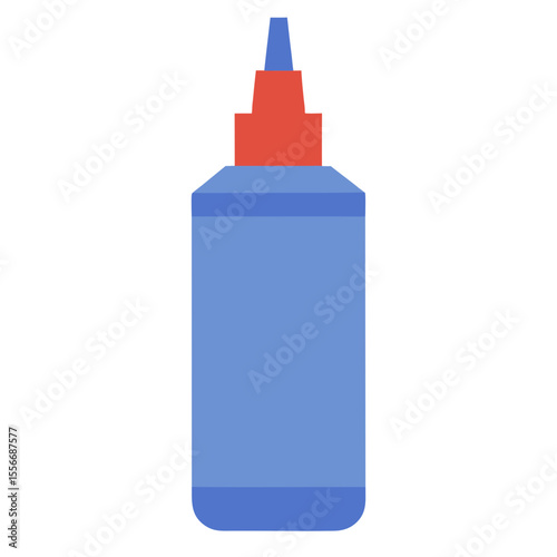 blue plastic bottle isolated on white