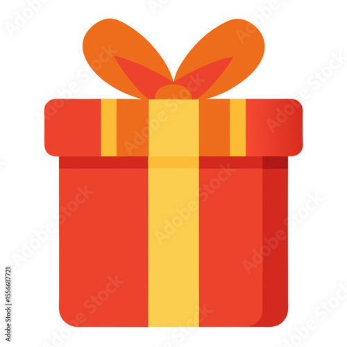 red gift box with ribbon
