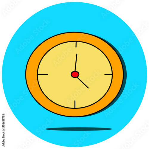A clean and clear icon of a clock with hands pointing forward, representing time, deadlines, scheduling, and efficiency. Perfect for productivity tools, time management, and event planning.
