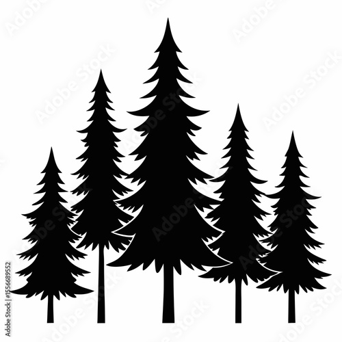 silhouettes of trees