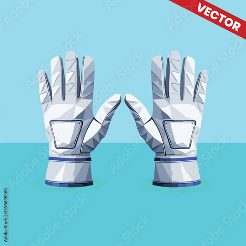 High Resolution Vector White Firefighter Gloves for Fire Safety Protection Rescue Training and Emergency Preparedness Educational Design