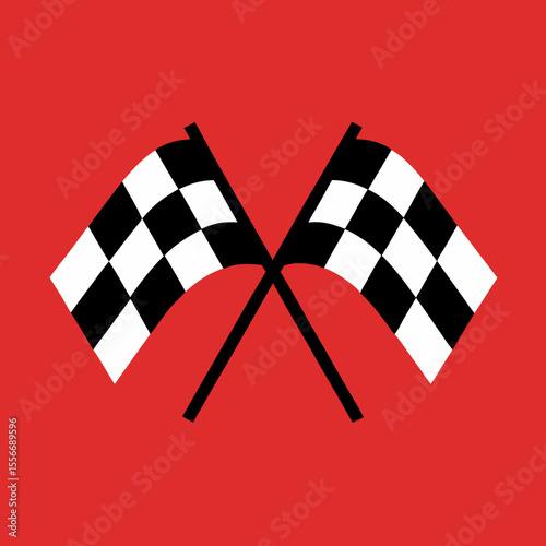 checkered flag vector illustration