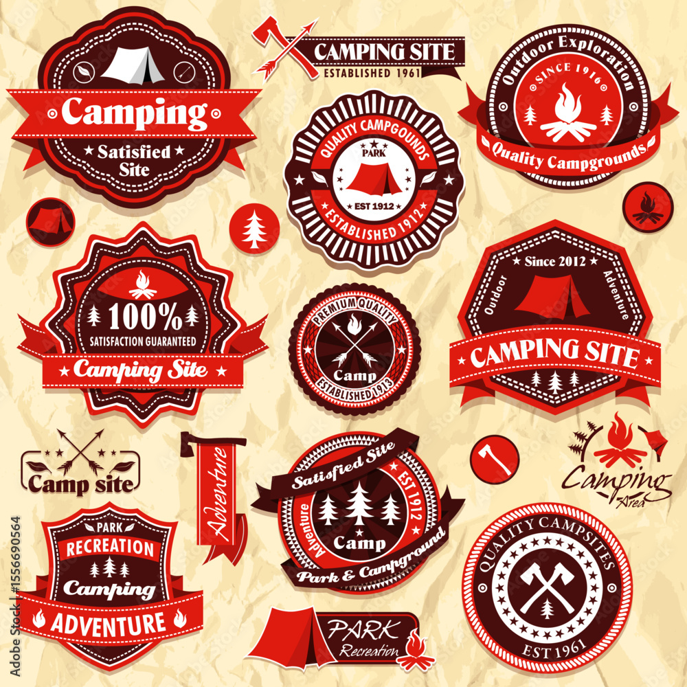  Classic Retro Banners, Emblems, and Tags.Retro and vintage design styles to create collections of labels, badges, stickers, and emblems.