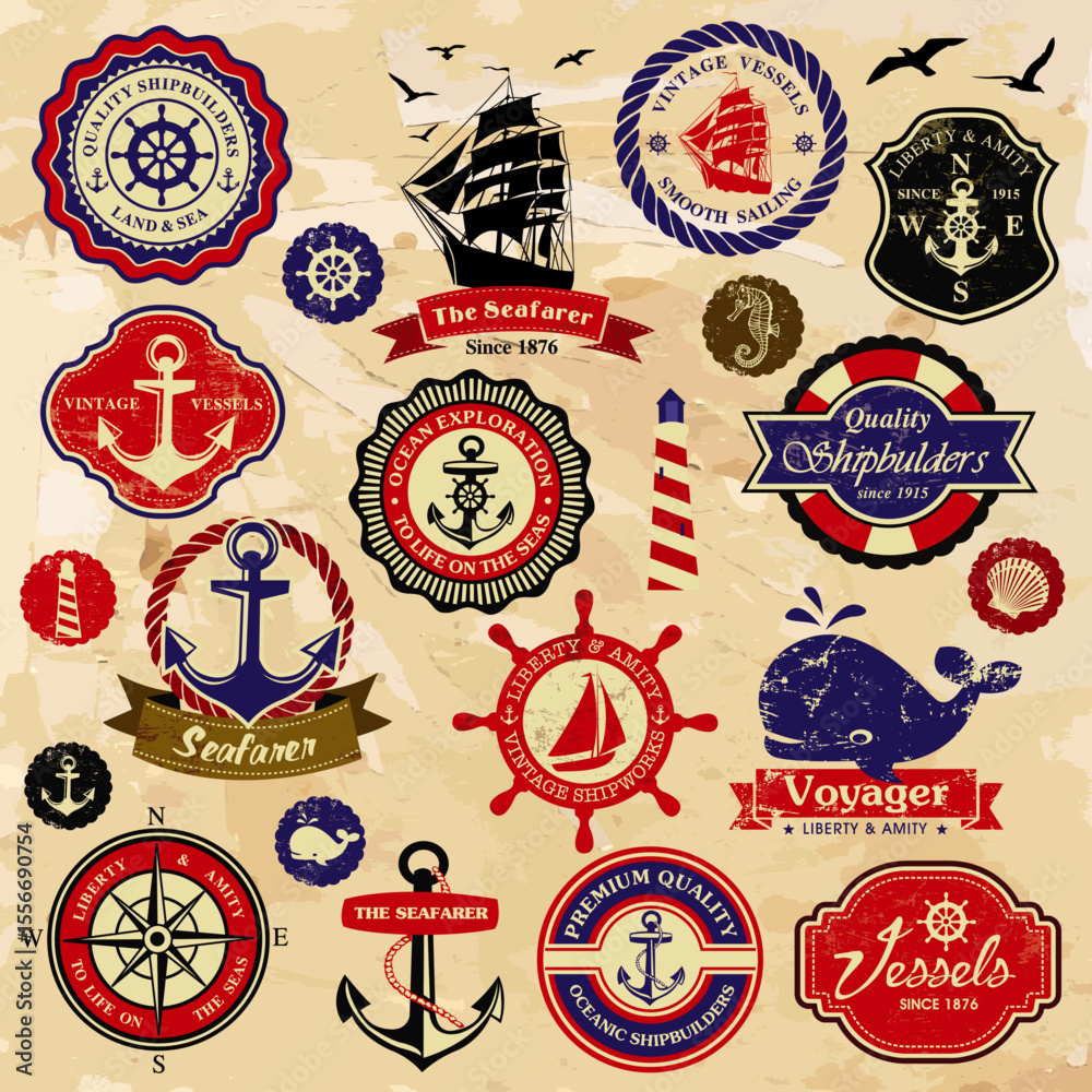  Classic Retro Banners, Emblems, and Tags.Retro and vintage design styles to create collections of labels, badges, stickers, and emblems.