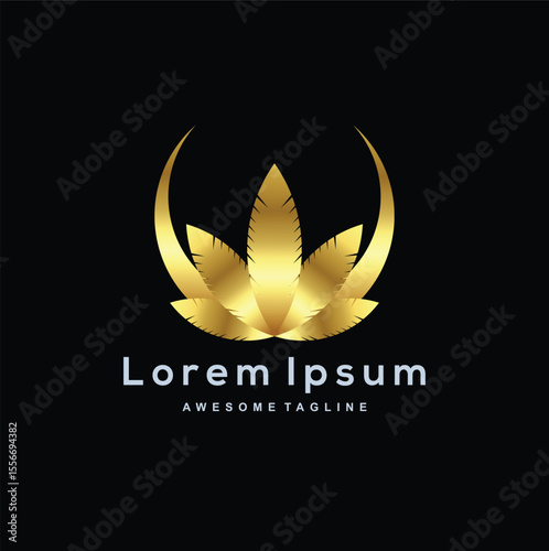 Luxury Cannabis logo gold color