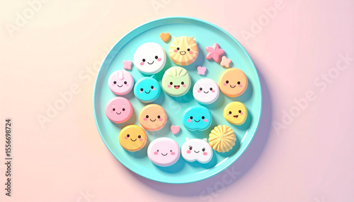 Dulces con caras kawaii.