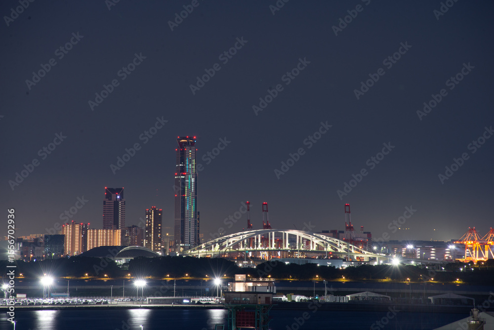 Fototapeta premium 大阪南港の夜景