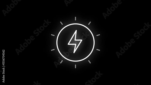Renewable Energy Icon Animation Featuring Solar, Wind, and Green Power Symbols – Eco-Friendly Motion Design for Sustainability and Environment