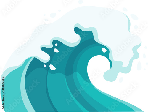 Blue ocean wave

