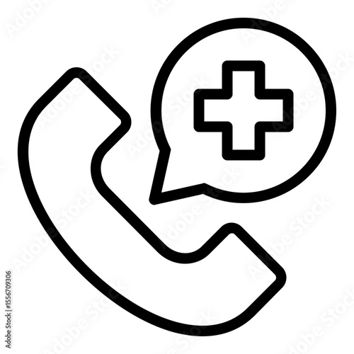 emergency call icon line