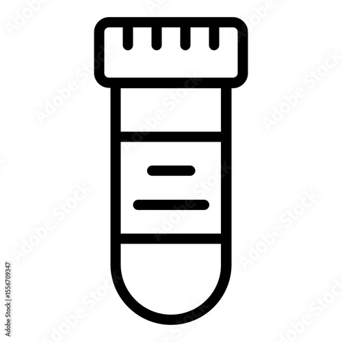 medical test tube icon line