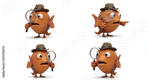 Cartoon fish detective images