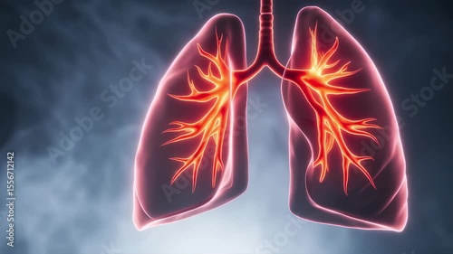 Glowing bronchial tree reveals inner structure of healthy human lungs