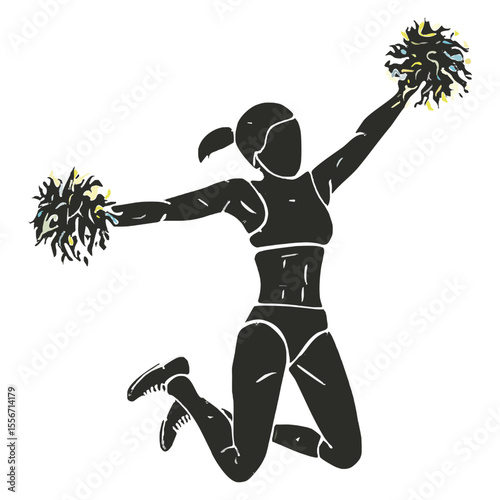 Cheer Leader Jump Icon
