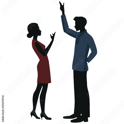 Spouse Argument Silhouette Icon
