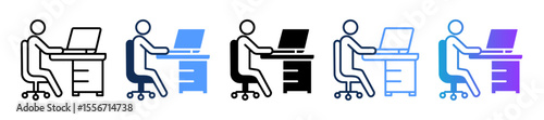 Office Worker multiple icon