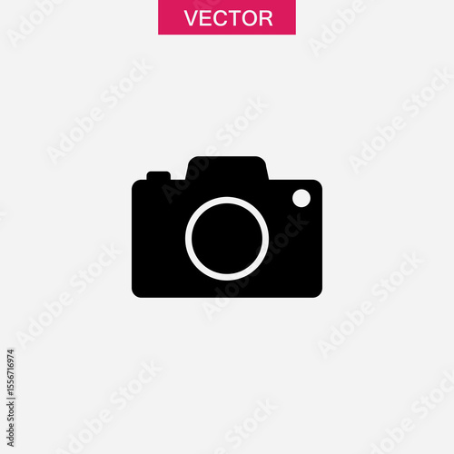 camera add icon or logo isolated sign, vector flat black trendy style illustration for web and app..eps