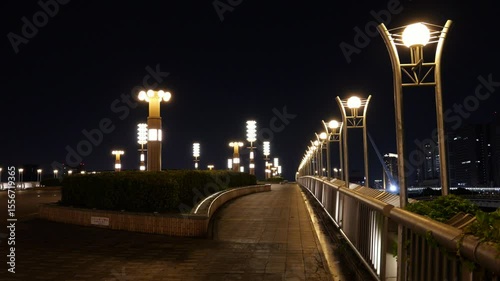 お台場　夜景　センタープロムナード　2025.6
