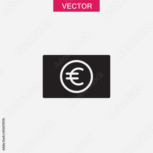 Euro icon or logo isolated sign symbol, vector flat black trendy style illustration for web and app..eps