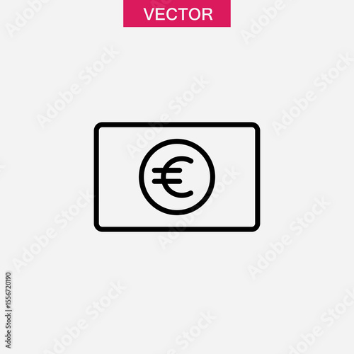 Euro icon or logo isolated sign symbol, vector linear illustration for web and app..eps