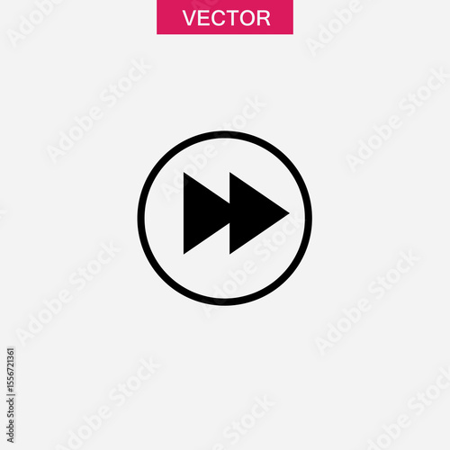 fast forward icon, vector simple illustration for web and app..eps