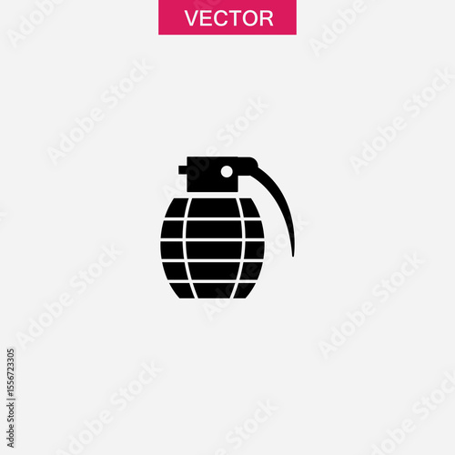grenade icon or logo isolated sign, simple flat trendy style illustration for web and app..eps