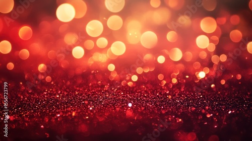 Red glitter bokeh background