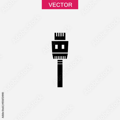 internet cable icon isolated sign, vector illustration for web and app..eps