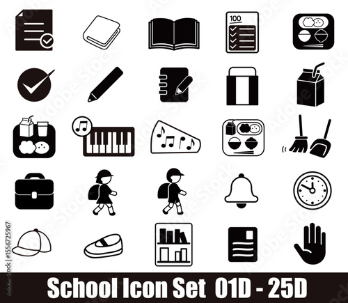 School Icon Set  01D - 25D