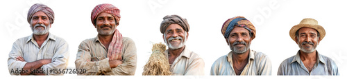 Diverse Expressions of an Elderly Man in Traditional Attire, PNG bundle collection, Isolated on Transparent Background