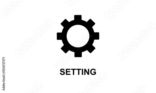 Setting Vector Icon Isolated On White Background