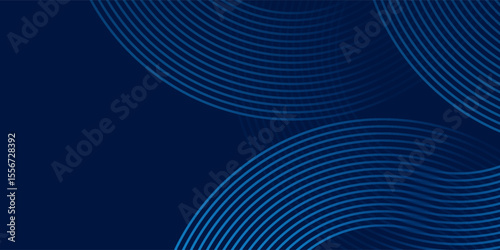 modern blue background with curved and overlapping blue gradient lines. vector