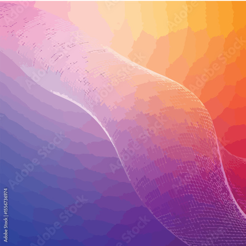 Abstract Wave of Colors: A mesmerizing visual symphony of flowing lines, gradients, and textures, inviting viewers into a world of vibrant color and dynamic energy.