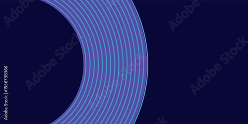 Abstract blue glowing geometric lines modern shiny blue circle lines pattern. Suit for cover,  banner, brochure
