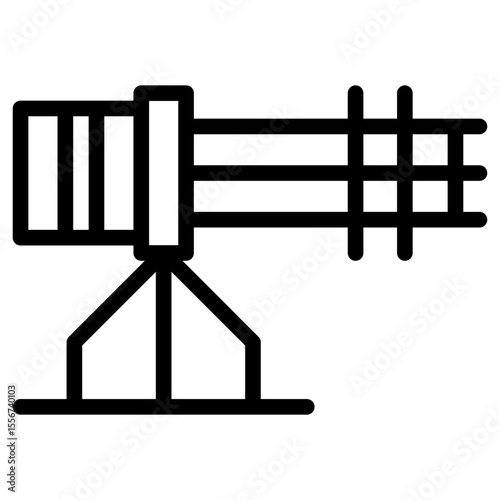 Machine gunin vector illustration